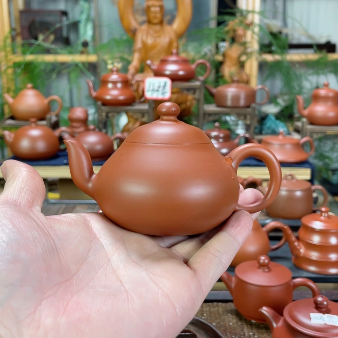 紫砂茶壶顾*锦朱泥梨壶