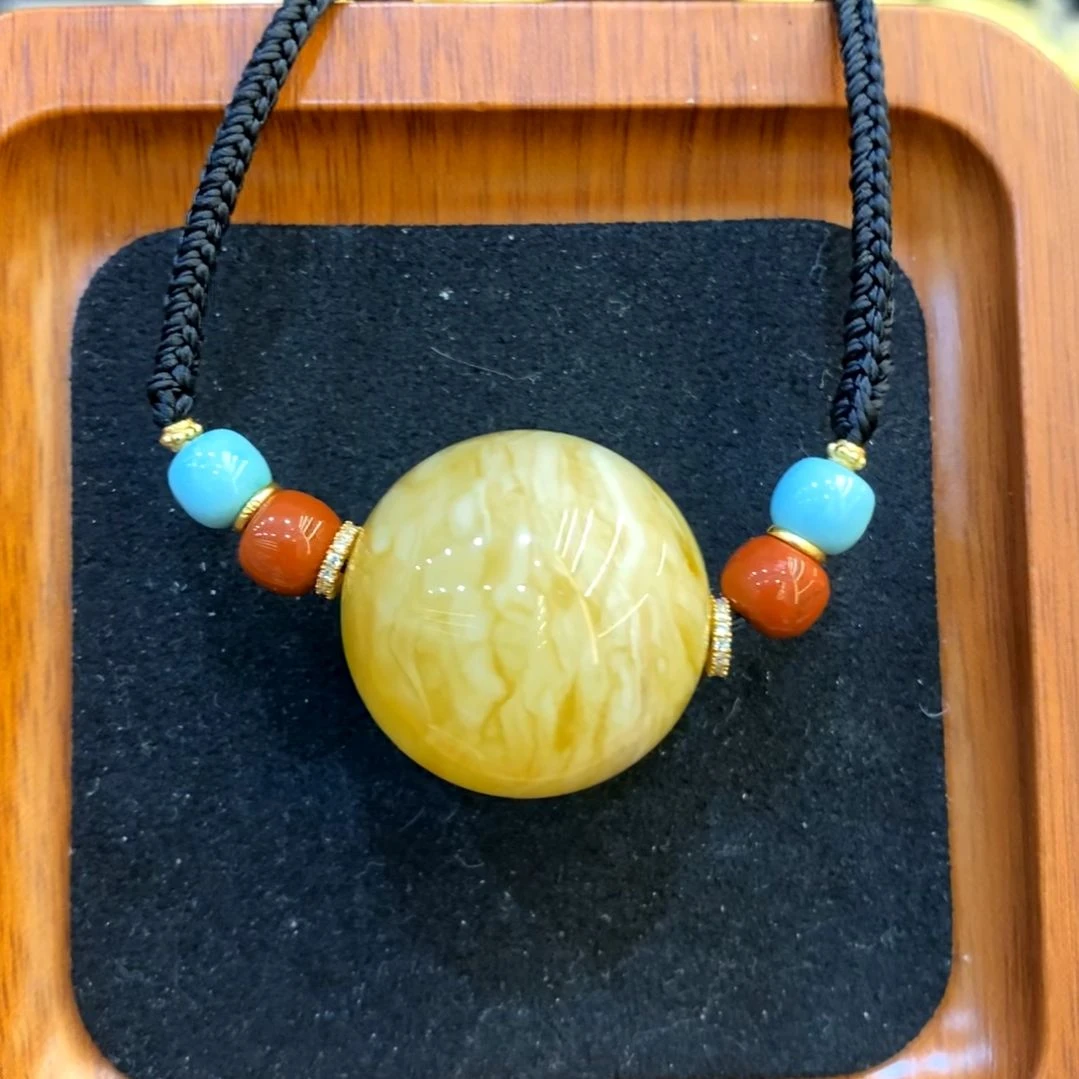 未镶嵌琥珀手链虎皮纹锁骨项链