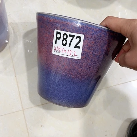 红陶景德镇花盆手工艺品