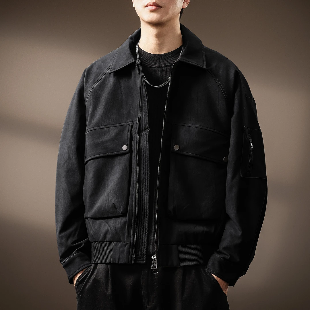 U&PURA高端轻薄衬衫式通勤羽绒服男新款90白鸭绒宽松保暖工装外套