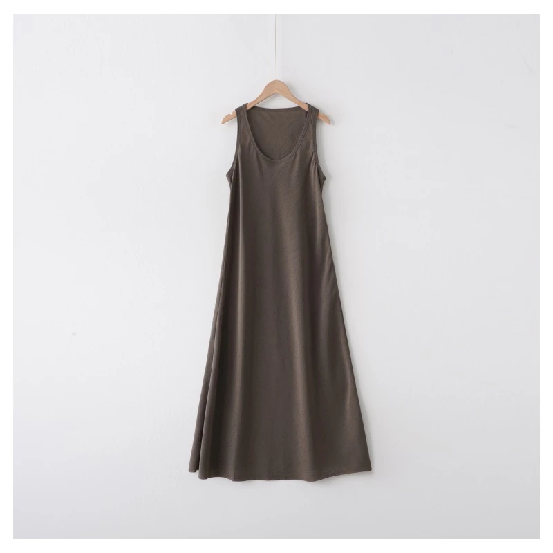 【晚风】轻盈凉感U领背心连衣裙24231549