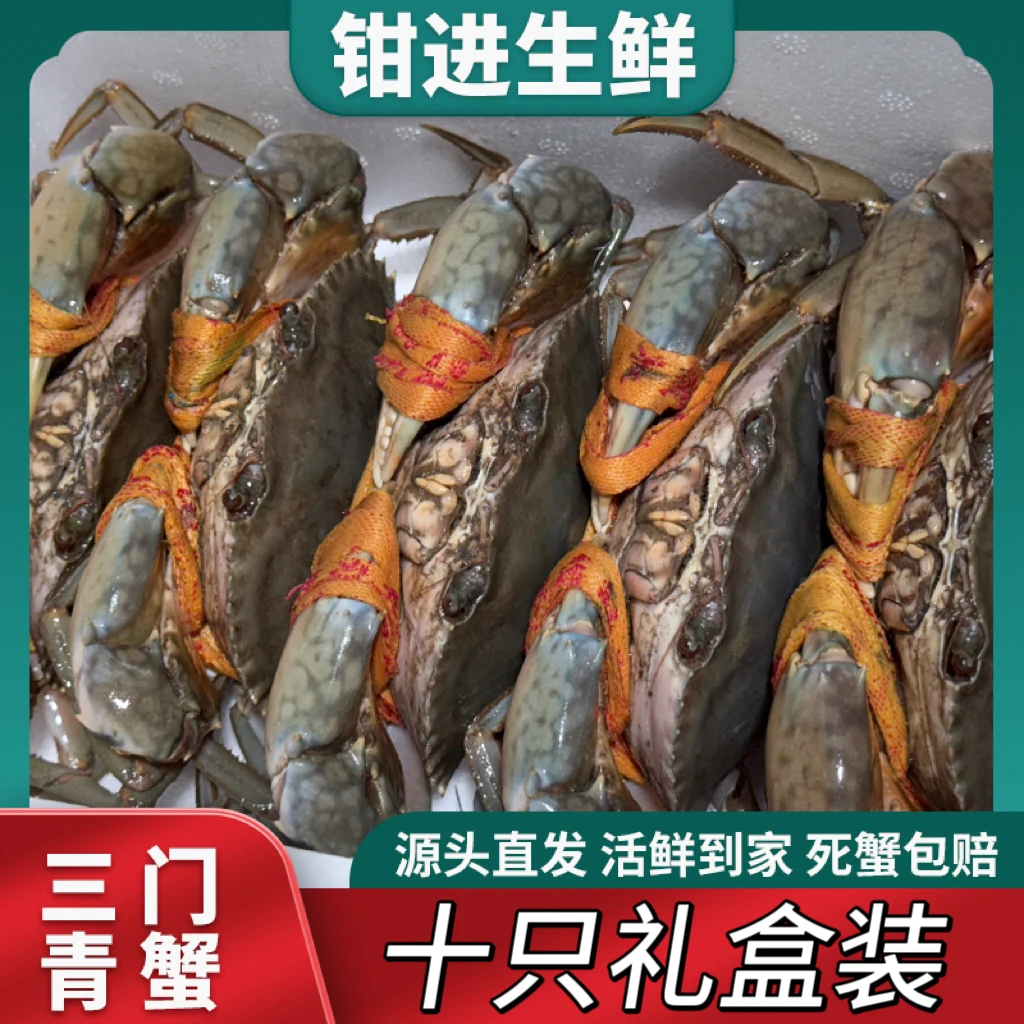 三门青蟹公母混搭10只礼盒装顺丰包邮可备注公母