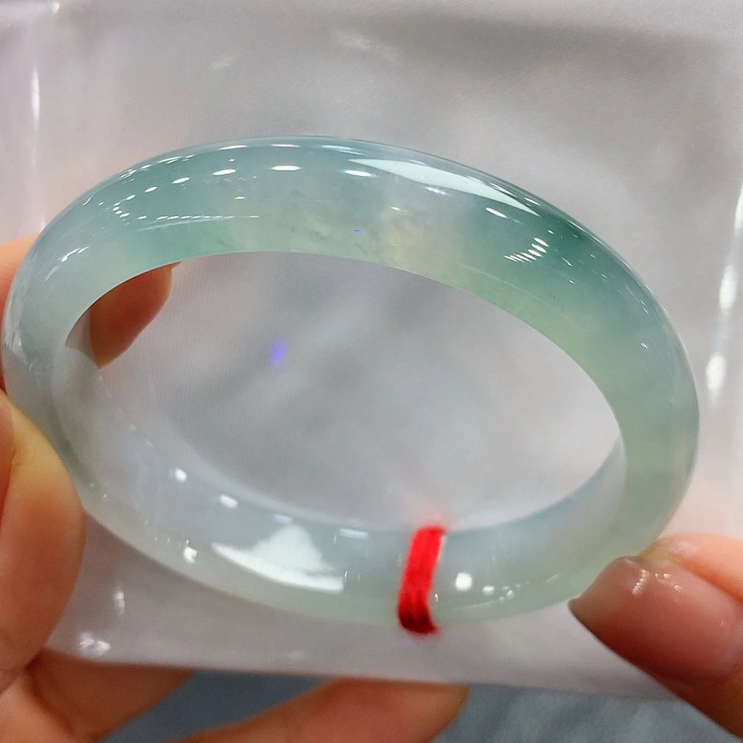 翡翠未镶嵌手镯53.5贵妃两天鉴赏