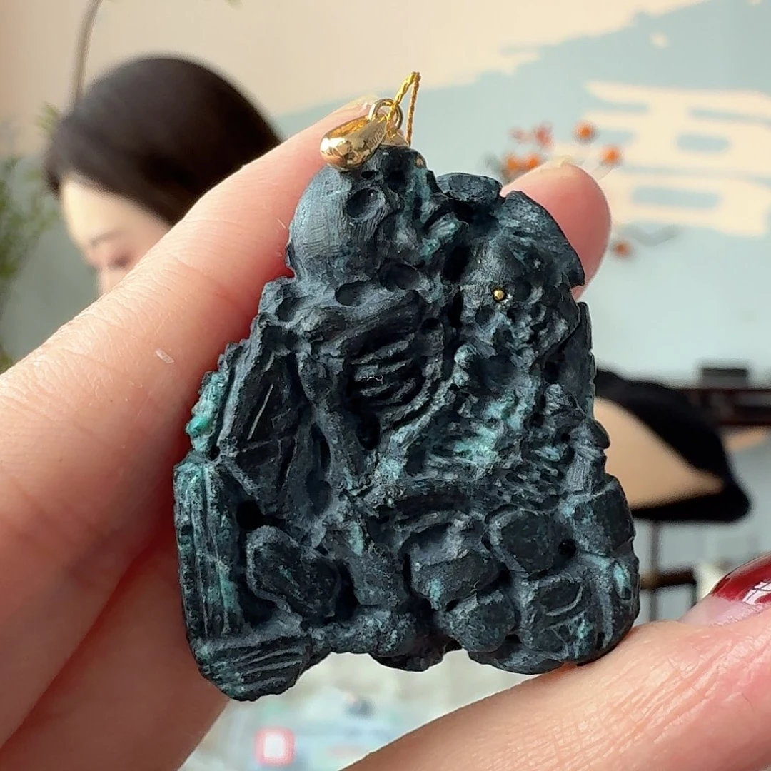 绿松石18K金镶嵌珠宝奇石