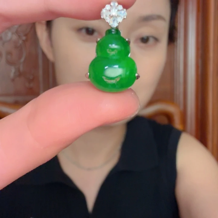 翡翠银S925镶嵌吊坠(不含链)吊坠