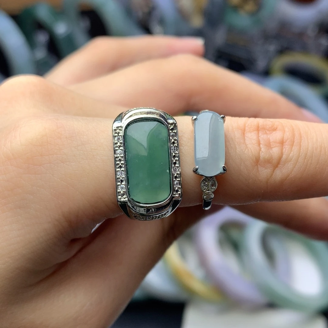 翡翠戒指未镶嵌多样性发一件