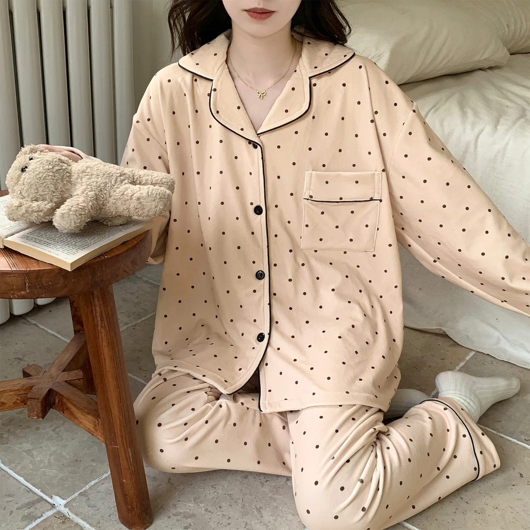 秋冬季睡衣女款爆款2025新款珊瑚绒薄绒甜美海岛绒大码家居服套装
