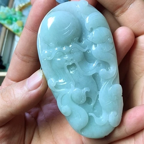 颈饰未镶嵌翡翠福豆豆珠宝翡翠颈饰