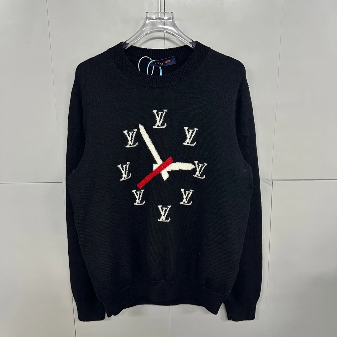 全新未使用 LouisVuitton/路易威登 LV 时钟毛衣 XXL码 J01476