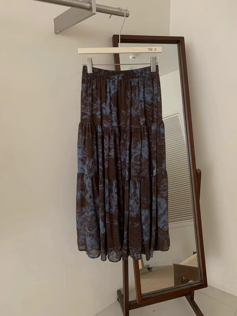 1264-8咖色女装韩版时尚百搭半身裙