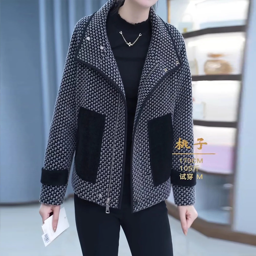 百搭优雅2025新款春气质时尚大气休闲减龄宽松显瘦拼接口袋外套女