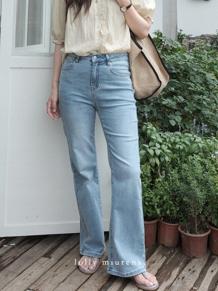 缪恩诗SUMMER x「夏未眠～」5/30时尚气质微喇牛仔裤M2505220401