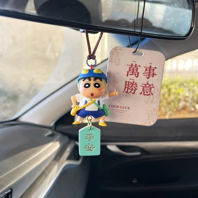 蜡笔小新车挂汽车后视镜挂件车内饰品摆件高级感车饰创意香薰挂饰