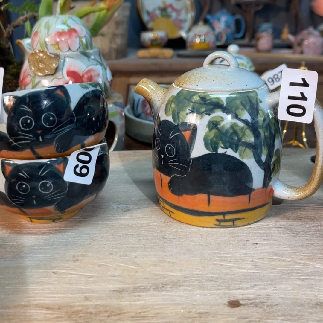 遇***鲲壶素浅陶瓷手工手绘