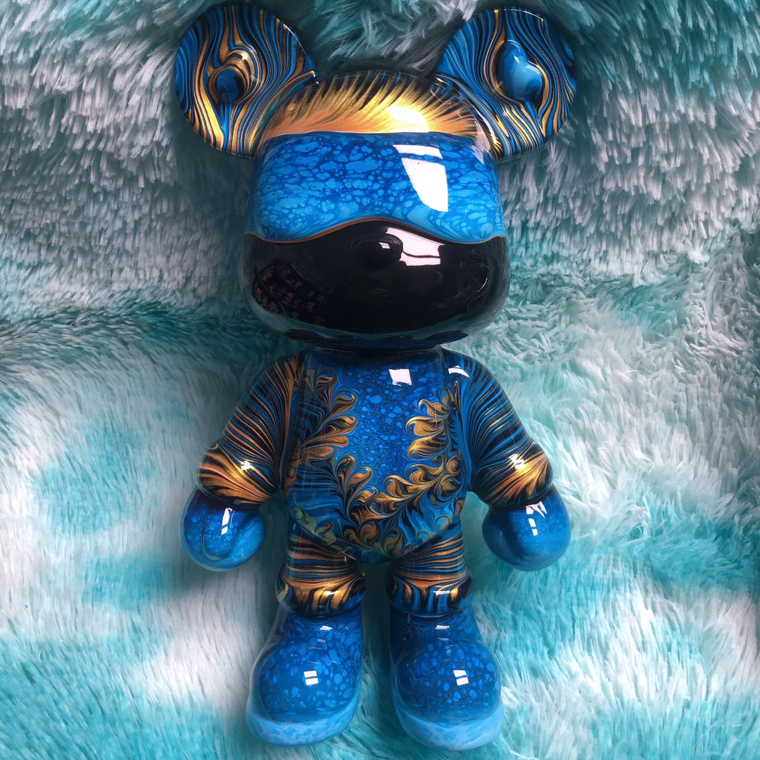 32厘米高档酷酷熊 成品 48小时发装饰客厅纯手工潮玩摆件