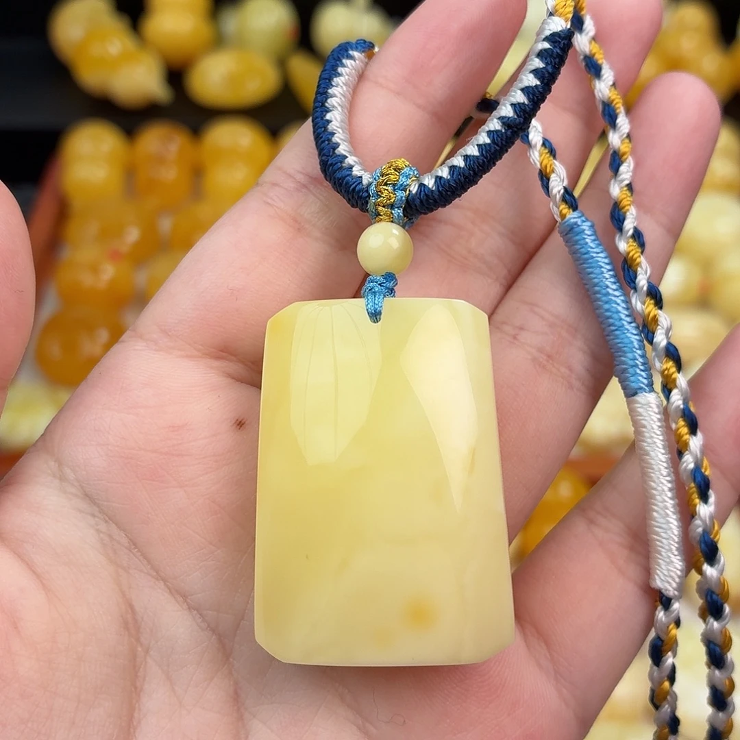 蜜蜡未镶嵌毛衣链蜜蜡