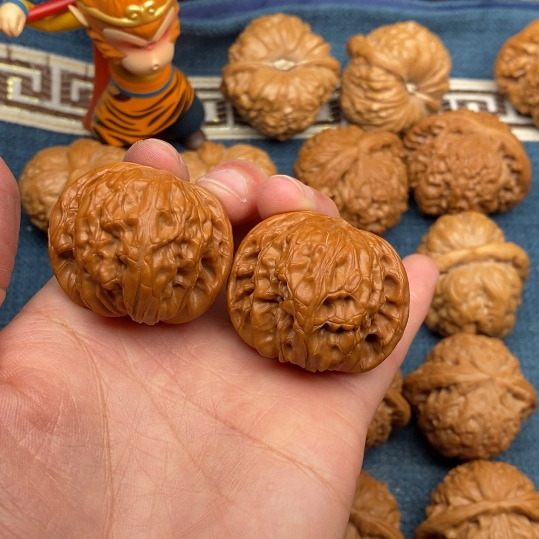 文玩核桃把件39球磨