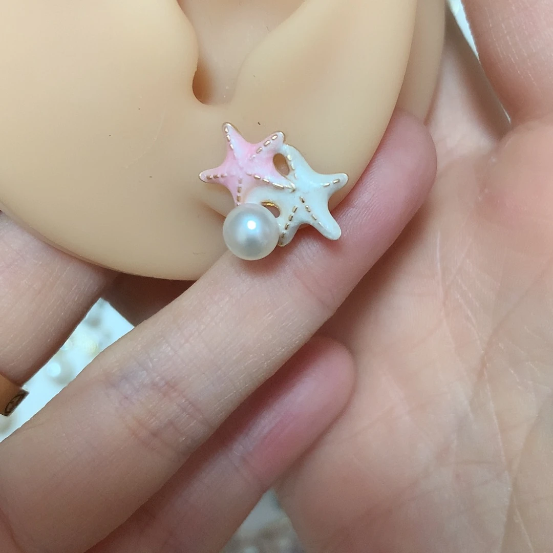 淡水珍珠耳饰合金