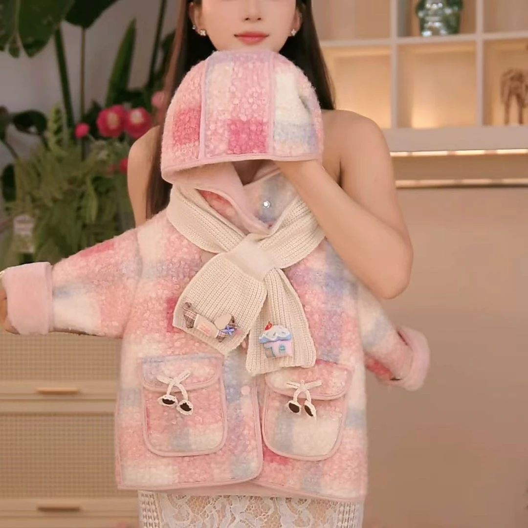 【彩虹甜心】韩版卡通动漫普通外套加绒加厚款秋冬时尚