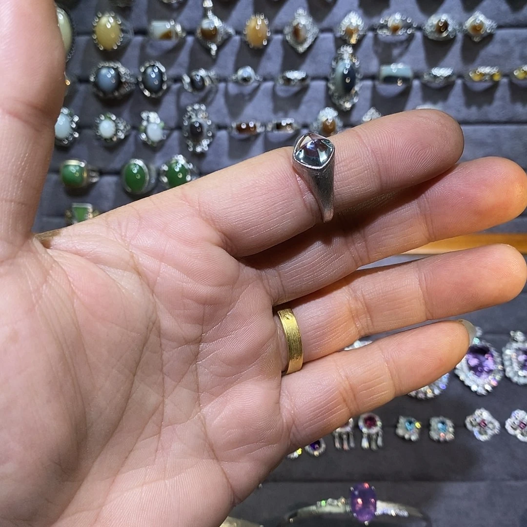 戒指银S925镶嵌托帕石