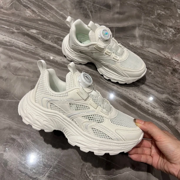 2025夏季新款单网小白鞋201儿童轻跑鞋