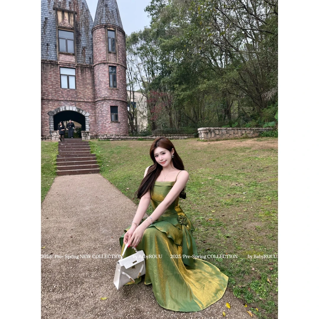 【现货】温与柔【人鱼绮梦】法式人鱼姬轻奢小众高端吊带连衣裙