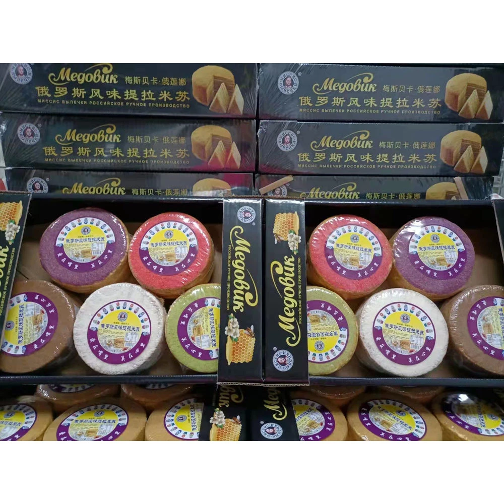 【整箱5个】俄罗斯风味提拉米苏蛋糕纯手工制作生日奶油蛋糕零食品