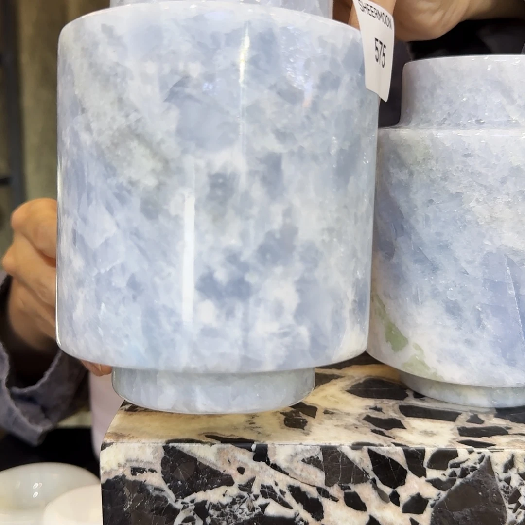 大理石575蓝水晶小花瓶