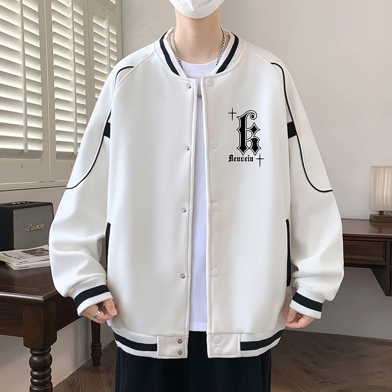 稻草人2025秋冬新款轻奢男士休闲棒球服青少年立领外套潮时尚夹克