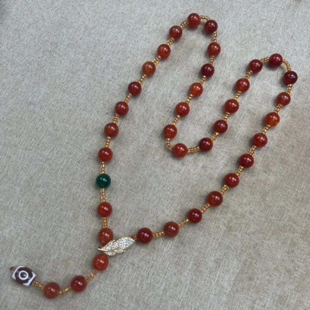 天然龙鳞风血玛瑙妈妈链拍一发一多样性发货