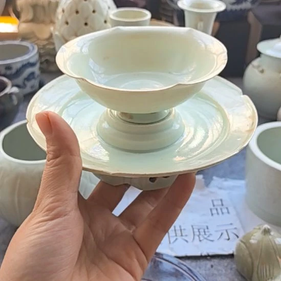 彦***彦手工艺品琉璃湖田窑套杯一个全品