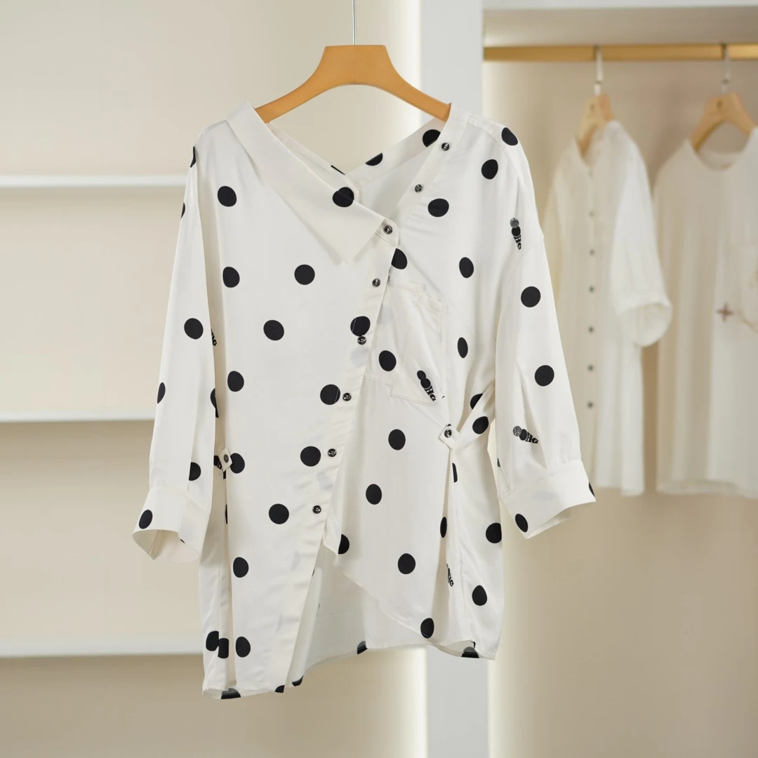 麦迪尚品【H】5041286气质简约圆点衬衫女春夏品牌专柜正品 D4组
