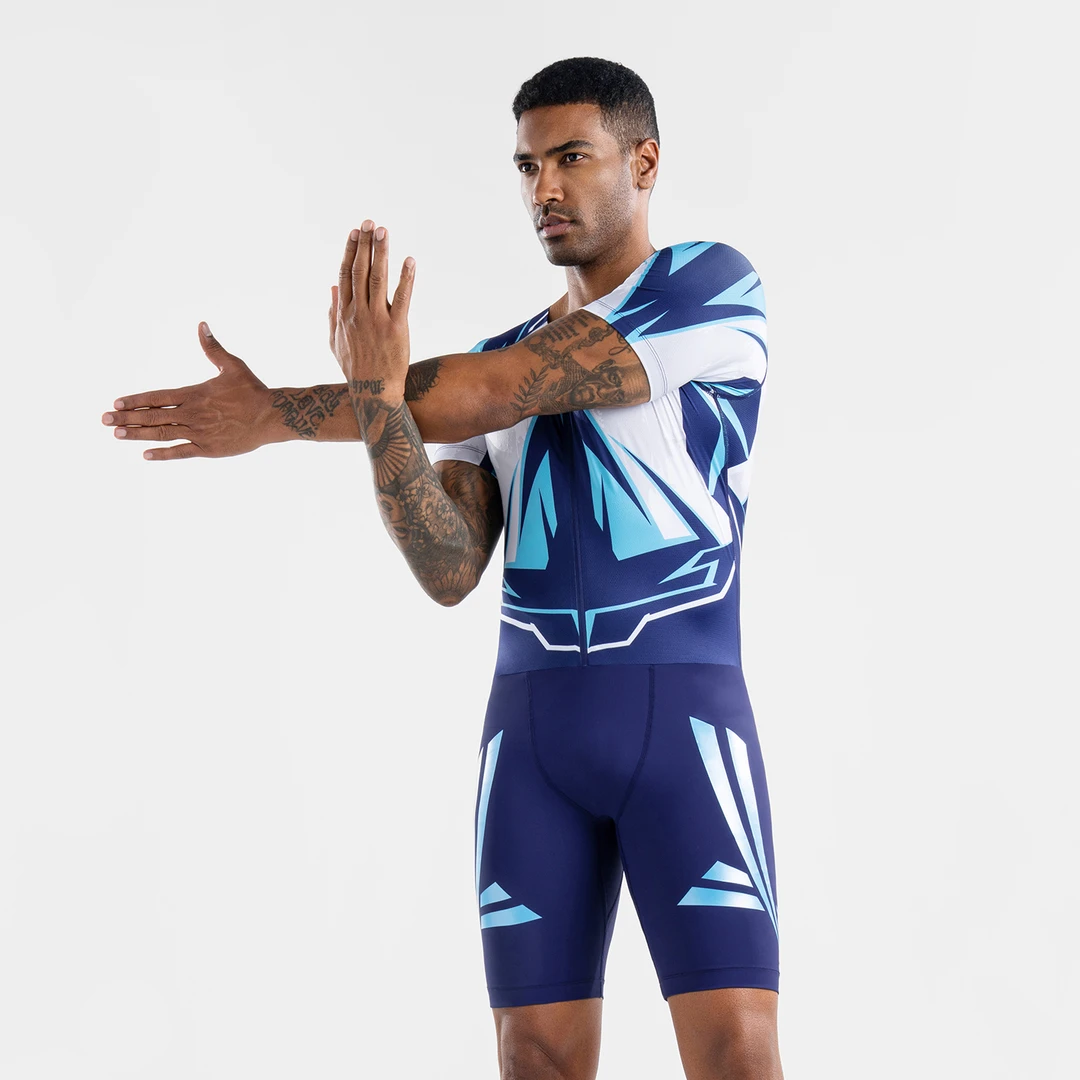 沃兰迪机甲田径连体服高弹紧身排汗舒适跑步运动体育生