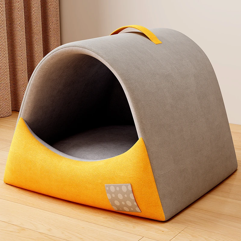 狗窝四季通用秋冬保暖中小型犬封闭式安全感比熊狗屋房子猫窝睡觉