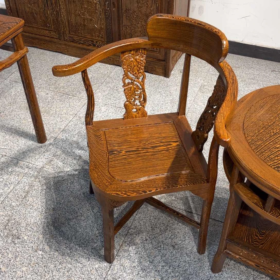 鸡翅木类成套家具甜*湾情人椅