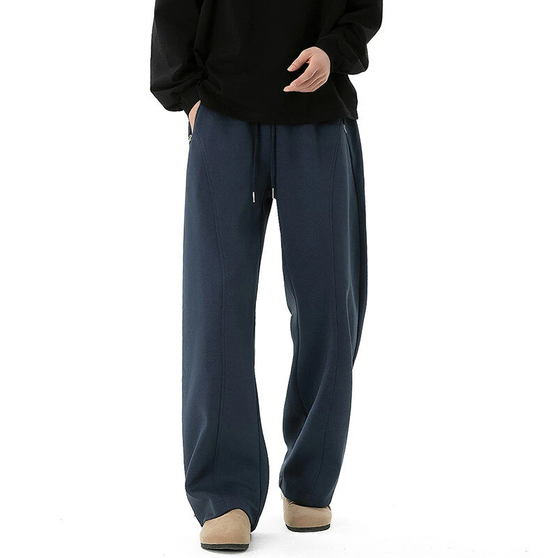 春季男士休闲裤韩版宽松直筒卫裤胖人大码长裤弯刀裤春秋男生裤子