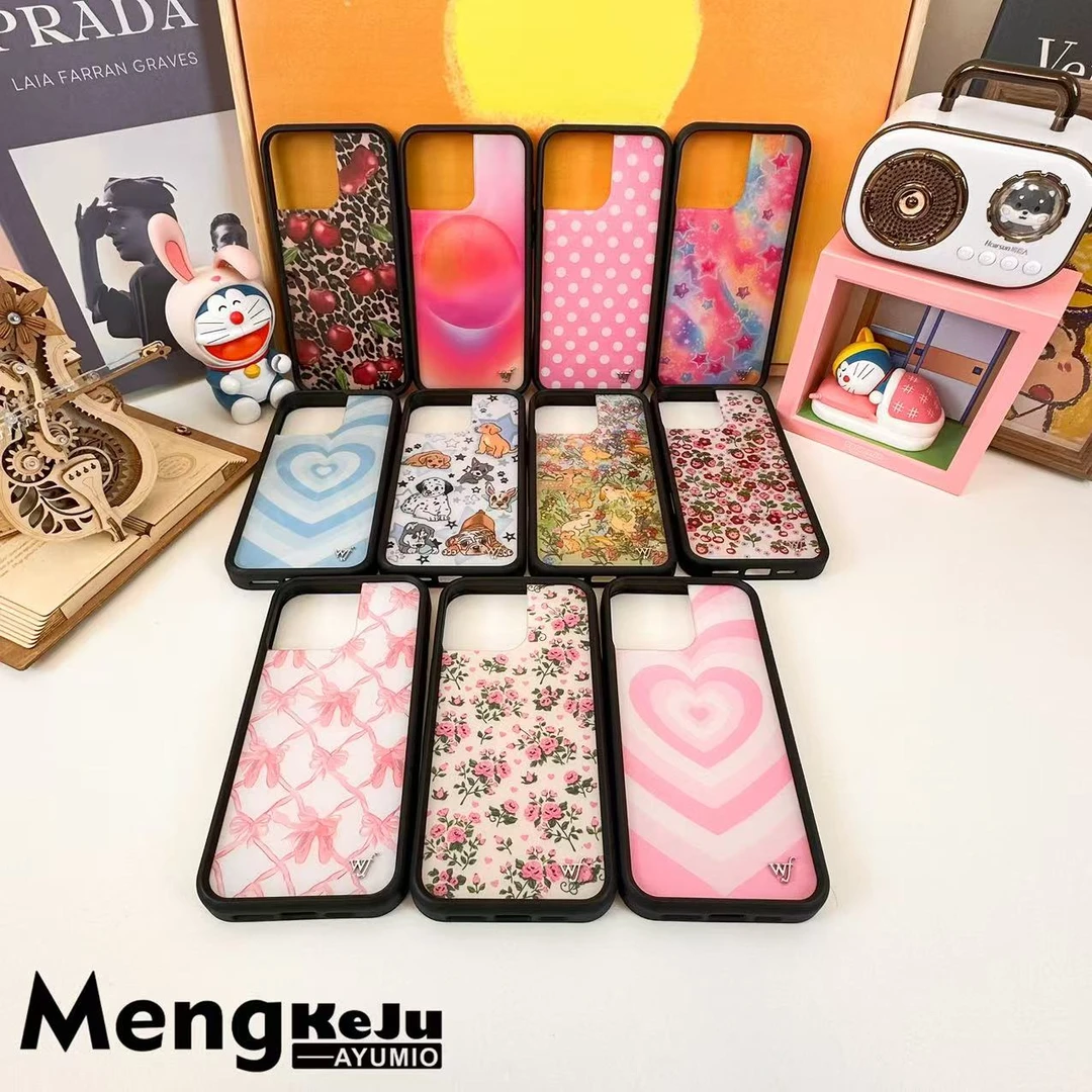 【萌】创意高高版WF磨砂边个性女款全包防摔手机壳适用于苹果12-16