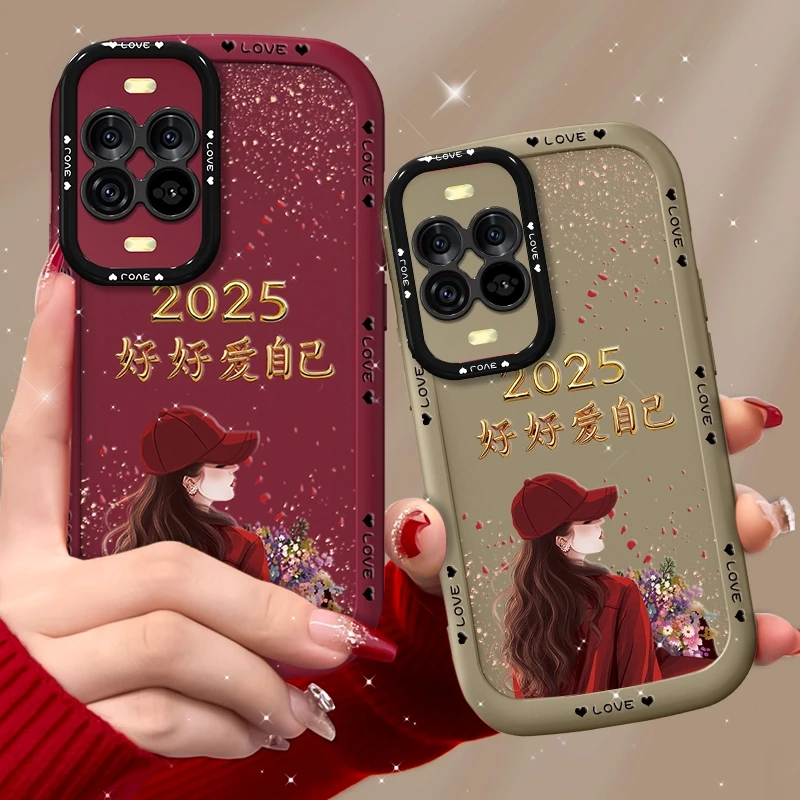 适用华为nova13pro手机壳捧花爱自己泡芙壳硅胶软壳全包保护套