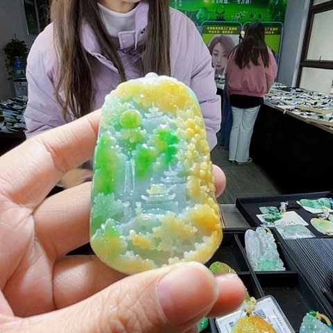 翡翠未镶嵌项链翡翠
