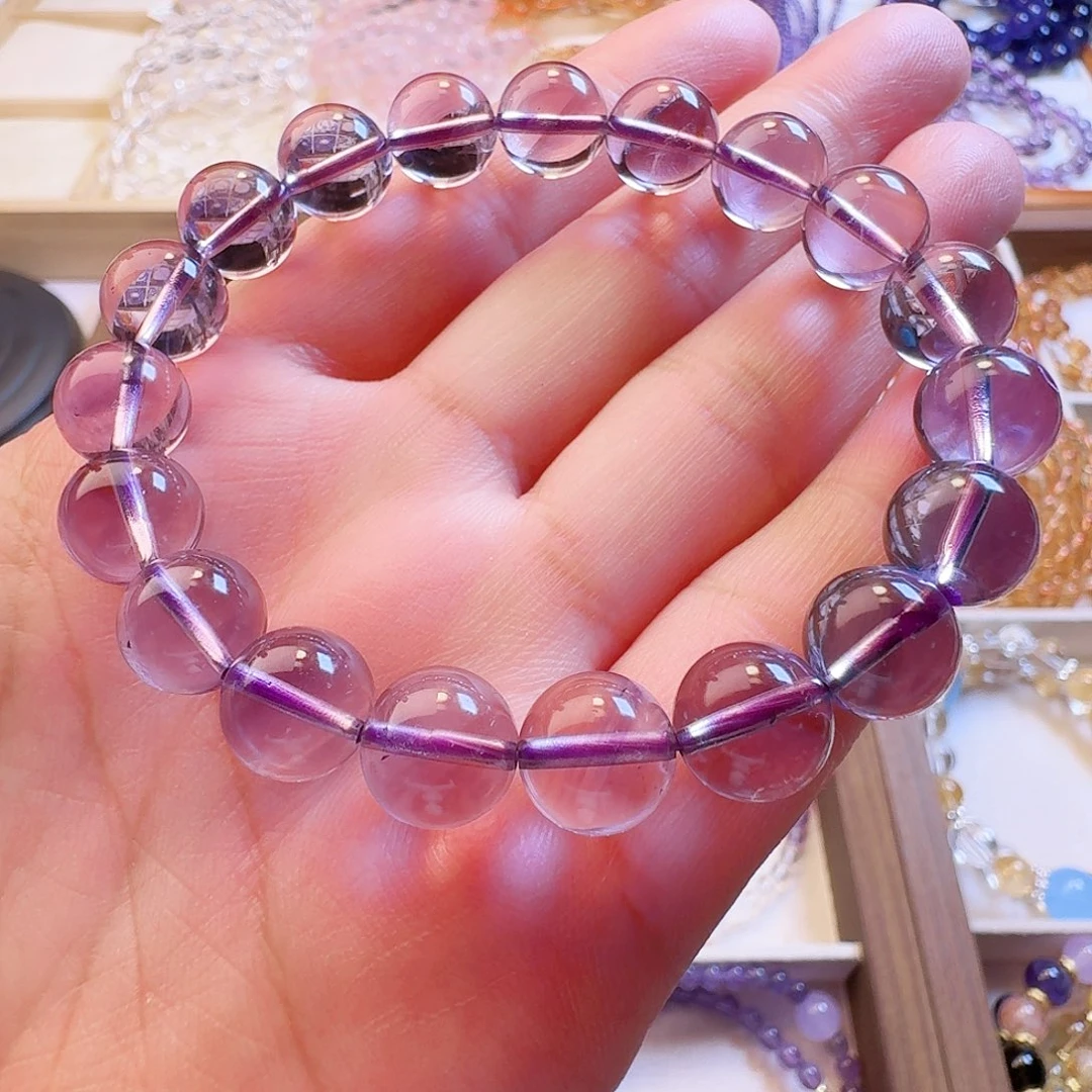 水晶手链未镶嵌无**梗紫水晶10mm