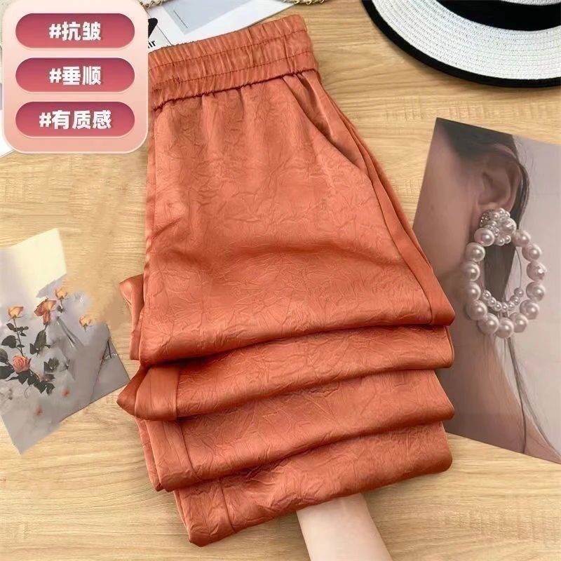 新中式国风裤子大码宽松显瘦阔腿裤男女都可春夏新款直筒断码撤柜