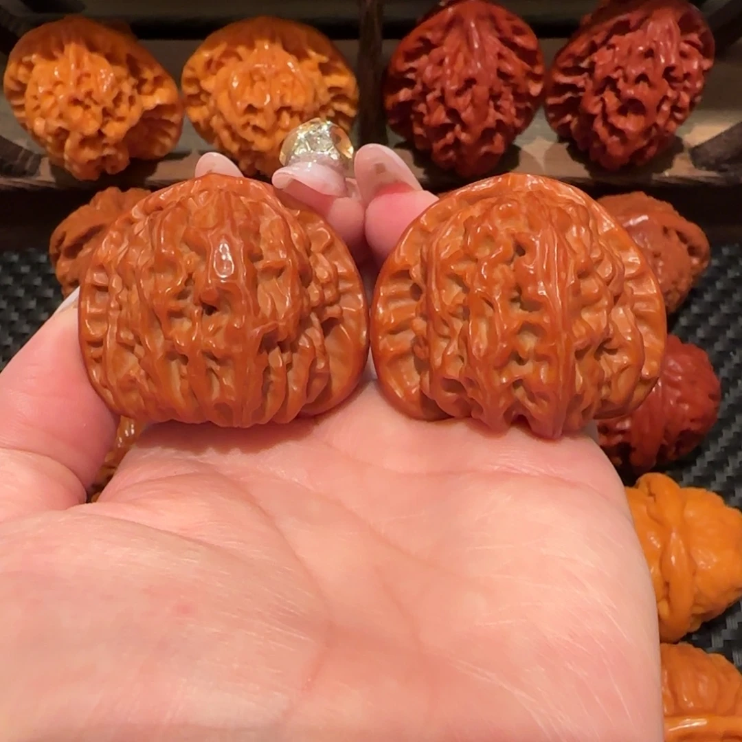 吊坠文玩核桃白狮子42精品1175