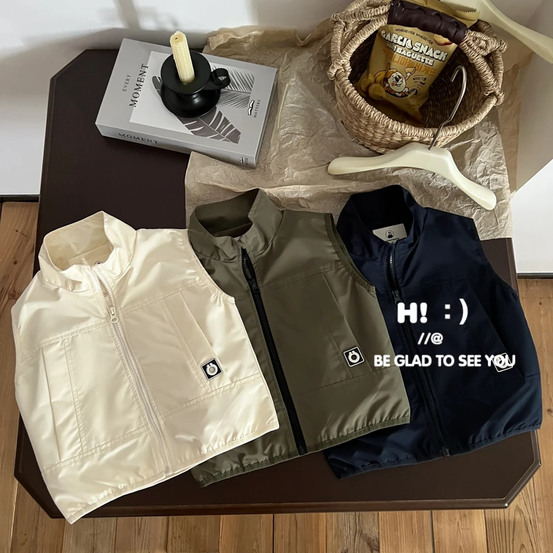 郝叔童品秋季新款潮流洋气2025男童高货时尚百搭休闲马甲kkHQ5308