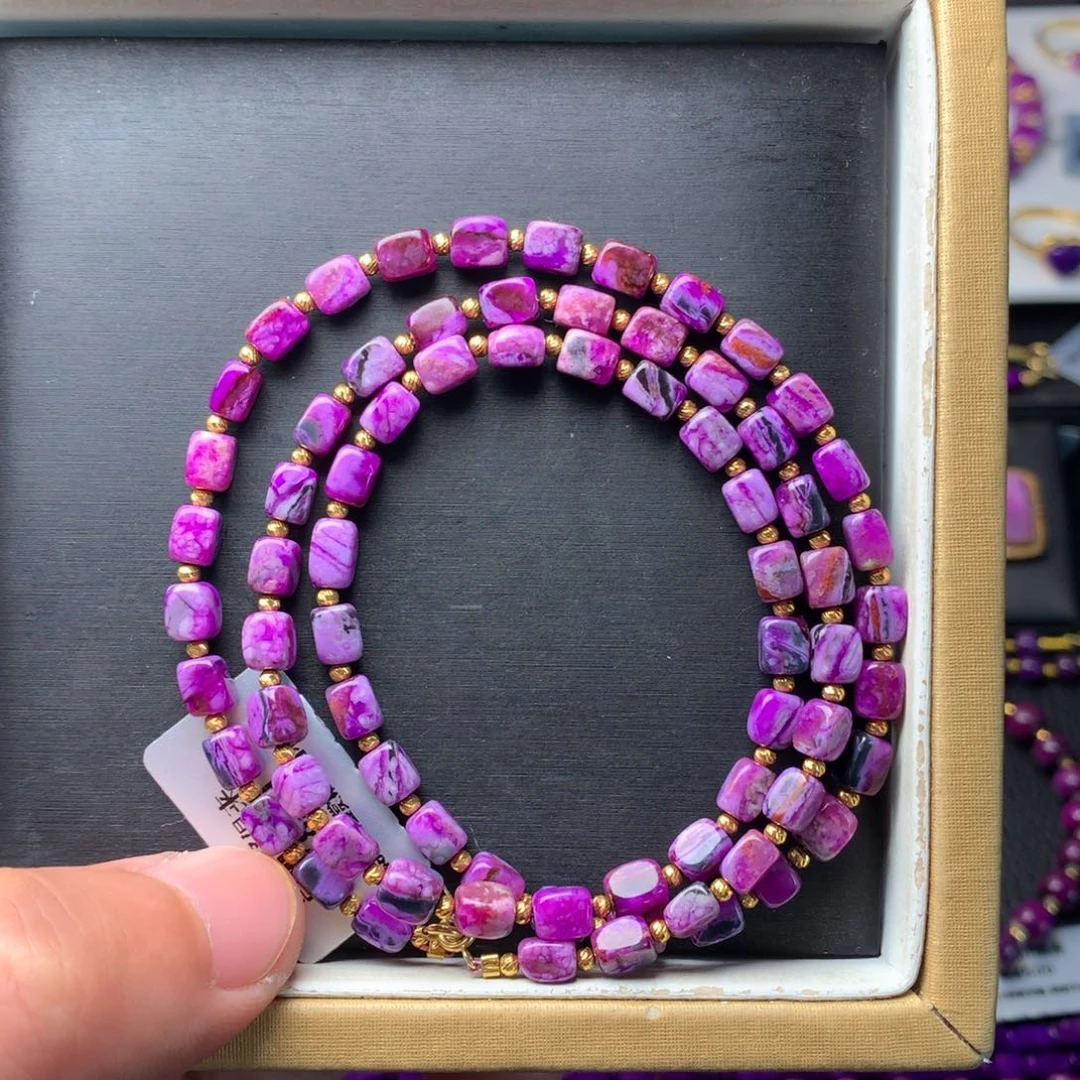 苏纪石（舒俱来）18K金镶嵌手串