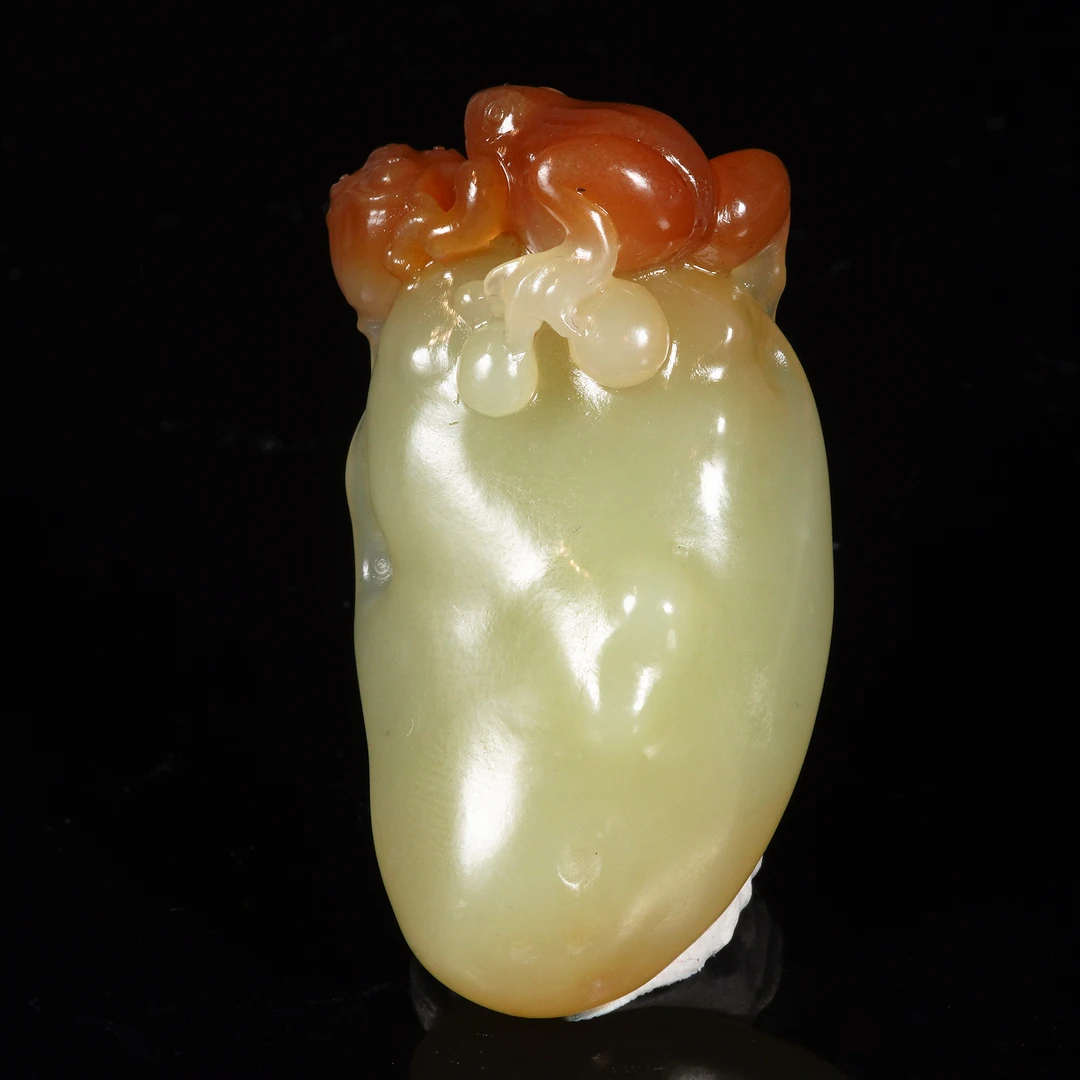 LOT.012和田玉巧雕呱呱来财坠/X1538