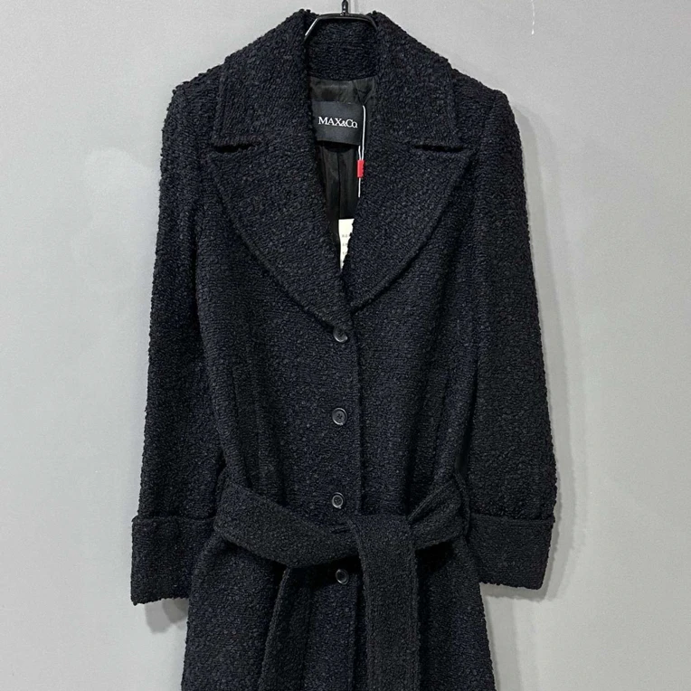 99新 MaxMara maxco粗毛呢大衣/38码/51475