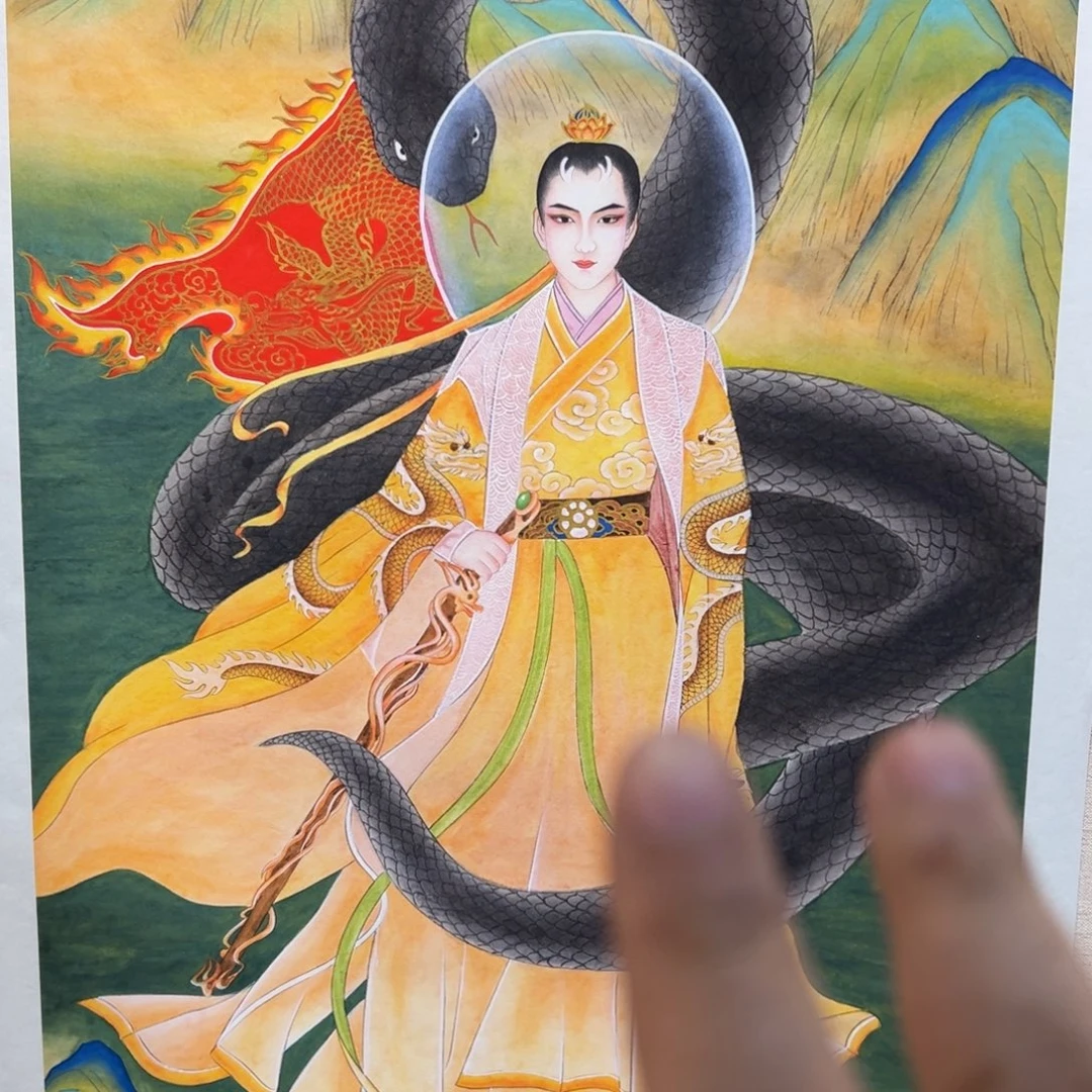 国画李老师文像蟒公子