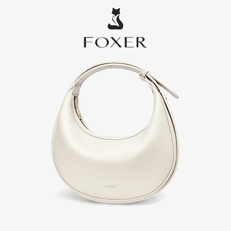 FOXER 月牙单肩包休闲百搭手拎包单肩饺子包简约小众腋下包