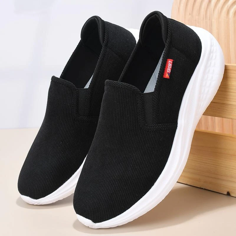 中老年舒适老人鞋官方正品步鞋时尚百搭休闲单鞋公园健步鞋一脚蹬