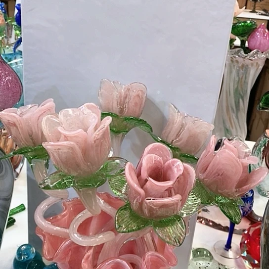 琉璃花瓶高45厘米宽9厘米